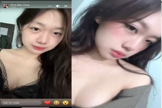 Poster of Đinh Bảo Thoa 2k8 phô diễn vòng một đầy đặn sex bỏng