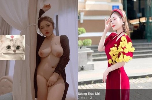 Poster of Dương Thảo Nhi khoe cặp ngực căng mọng trên mạng xã hội
